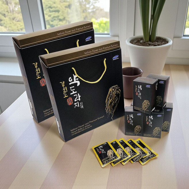 강원도 약도라지 진액 30포x2박스 헛기침 목간지러움 기침 잦은 기침 약도라지청 도라지 즙 영양제, 70ml