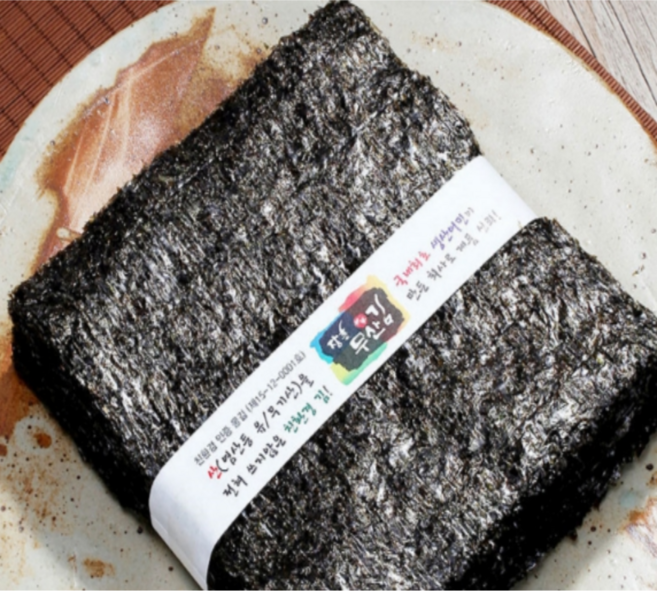장흥무산김 유기 김밥김 전장김 생김 100매 마른김, 230g, 1개