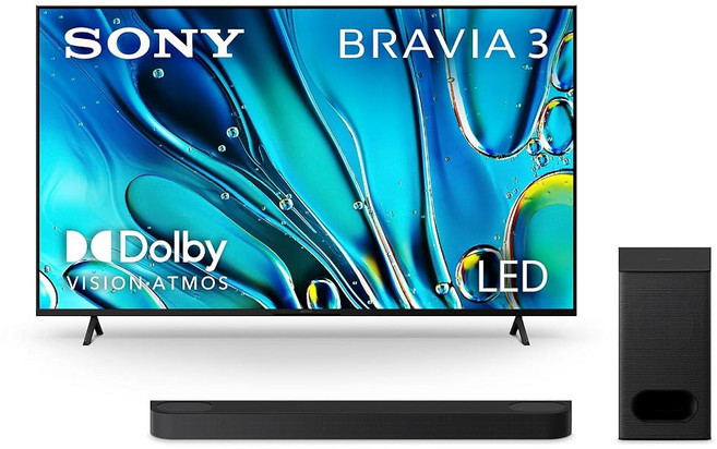 소니 55인치 4K 울트라 HD 브라비아 3 LED 스마트 TV 구글 평면 돌비 비전 HDR PS5 기능 (K-55S30)