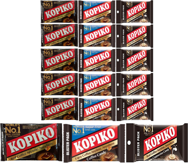 코피코 캔디 커피맛 슈가프리맛 카푸치노맛, 6세트, 32g