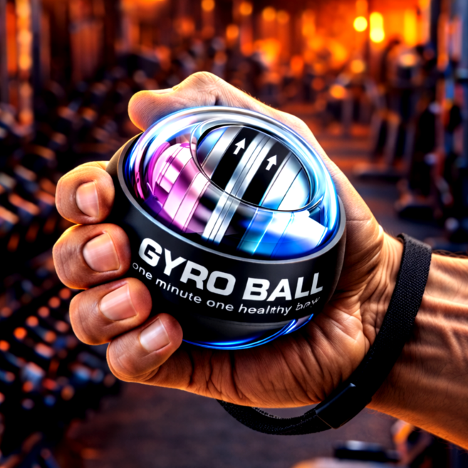 샤토모던 무조명 전환근 손목 강화 단련 자이로볼, 블랙, 1개