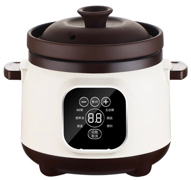 陶瓷健康杯 迷你燉鍋 燜燒鍋 煲粥養身杯, 智能粉色1.5L/中號, 1個, 18cm