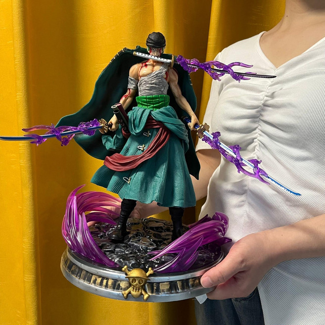 [다있지롱] 원피스피규어 상디 레진 37cm 삼대장, 전투 손상 조로 37cm, 맞춤 메시지 카드, 1개