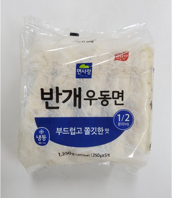 면사랑 반개 우동면, 8개, 1.25kg