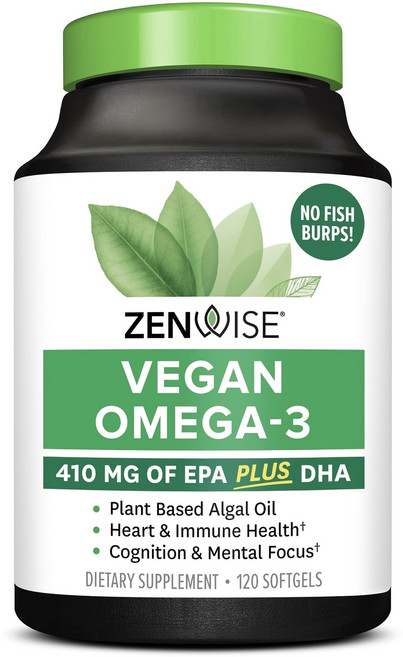 Zenwise Labs Omega-3 EPA&DHA素食軟膠囊, 120顆, 1罐