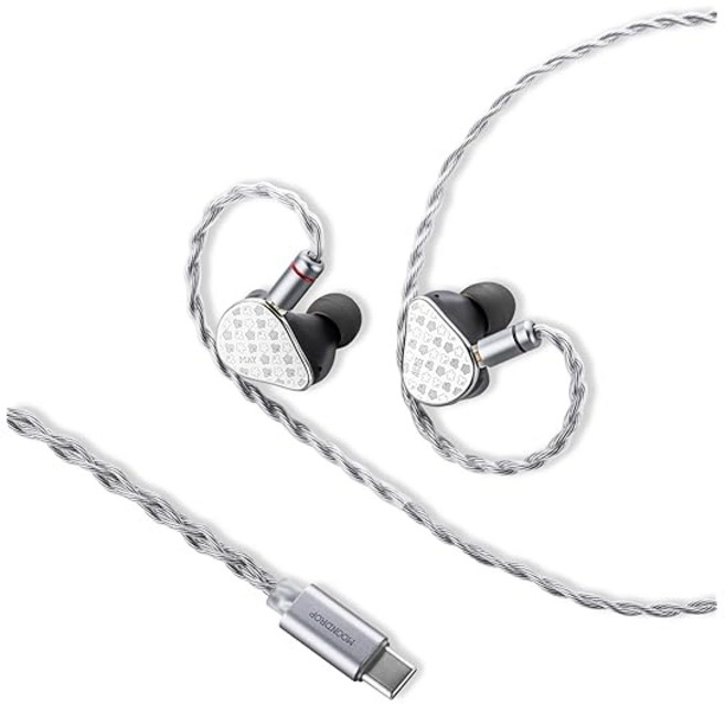 미즈키 비 MoonDrop 매화 MAY 이어폰 HIFI 이어폰 운하형 USB Type-C 온라인 인터랙티브 DSP 탑재 유선 연결 3.5mm 플러그 0.78mm2pin 커넥터, 상세페이지 참조, 상세페이지 참조