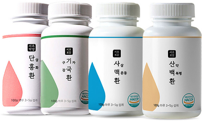 서초보감 4종환 세트 (산약백복령환/사삼맥문동환/단삼홍화환/구기자감국환), 4개, 100g