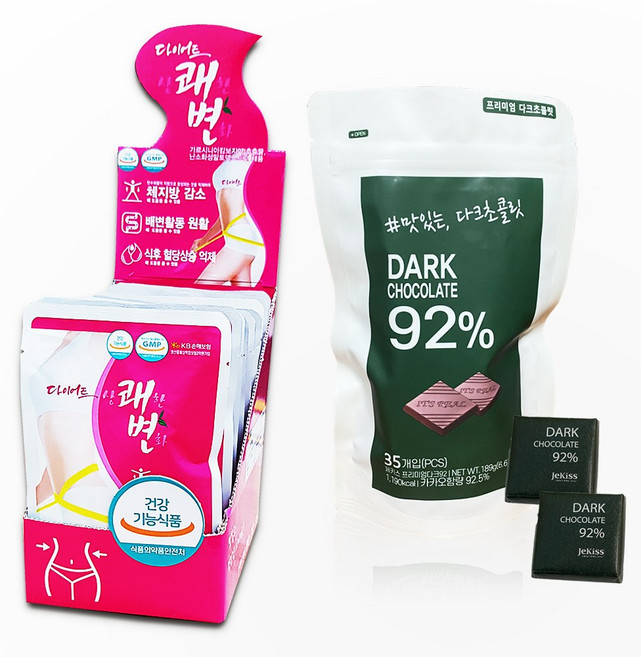 다이어트 상쾌한변화 플러스 10개입 프리미엄 다크초콜릿 92, 1개, 189g