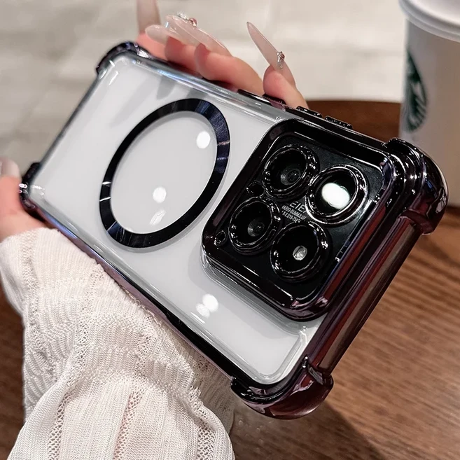 모토로라 G87 G77 G67 G Max 투명 소프트 TPU 전기 도금 마그네틱 커버모토 내장 렌즈 필름 백 케이스, 1개, 01 모토로라 모토 G 맥스 5G