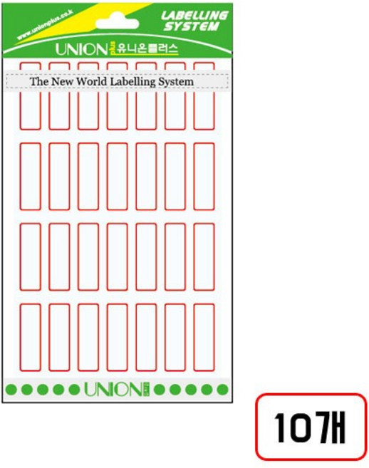 견출지(112)G209 10매/11*32mm, 적색 M320527 10개