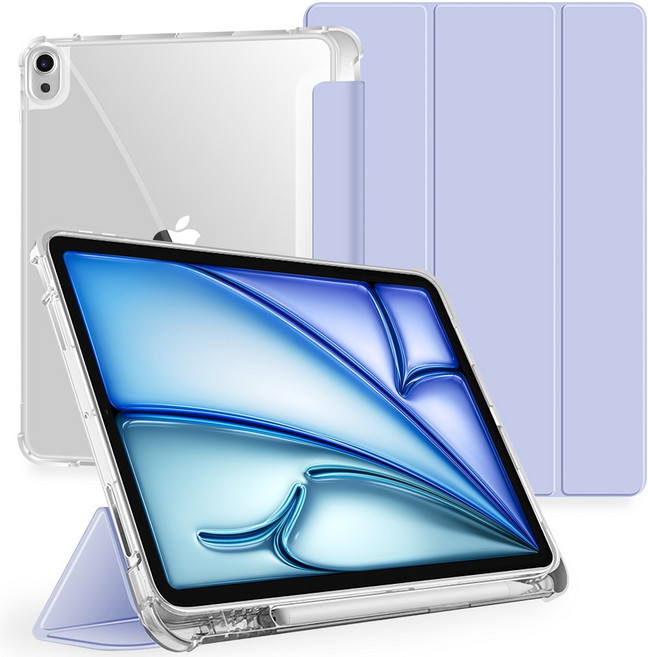 원더글라스 클리어 에어 쉴드 애플펜슬 수납 케이스, 라벤더 퍼플, 1개