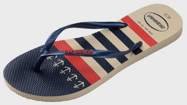 하바이아나스 HAVAIANAS 슬림 노티컬 플립플랍 Navy Blue