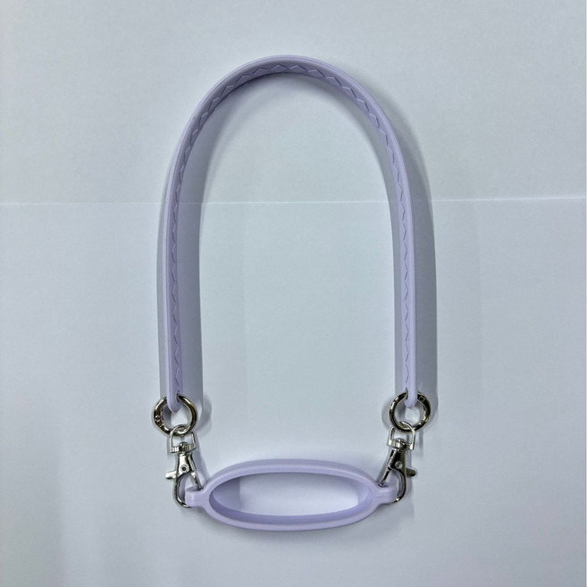 실리콘 텀블러 링 스트랩 손잡이 악세사리 홀더, 1개, 연보라