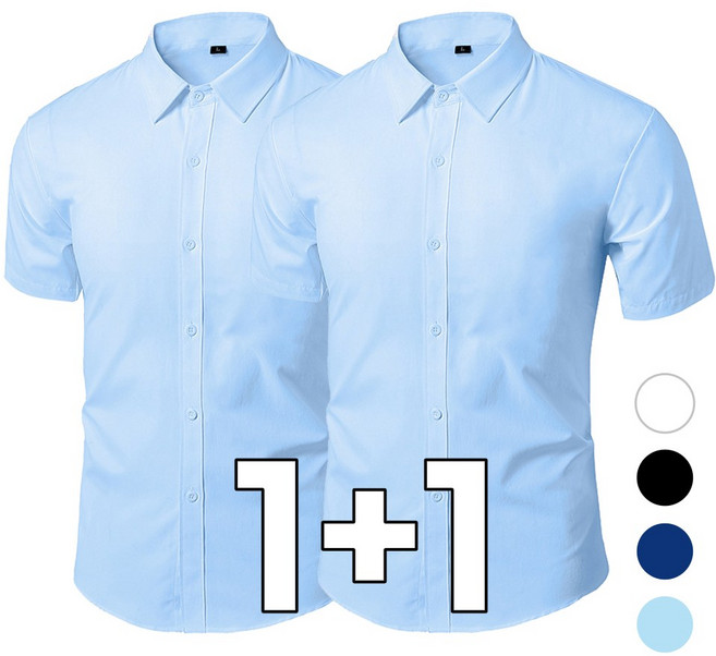 메이리앤 1+1 구김없는 시원한 남방 남성 반팔 와이셔츠