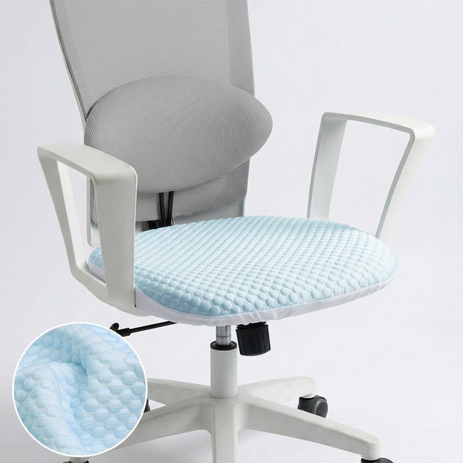 만자천홍 냉감 스판 의자커버 여름 쿨링 의자커버, 1개, 도트-블루