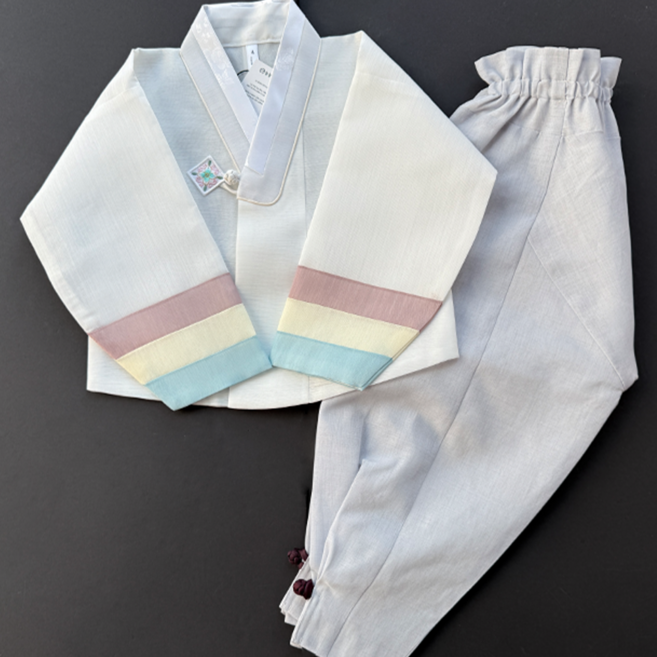 키즈톡톡 예솔 저고리 바지 세트 (4-6.8-9호) 어린이 유아 아동 여아 한복 명절 추석 설날