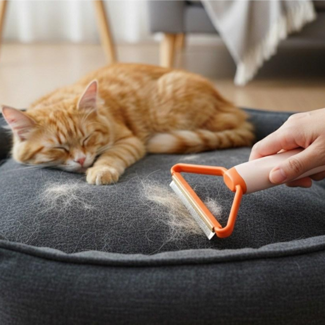 온유데일리 고양이 털제거기 반려동물 털제거 먼지 제거기 강아지 털제거, 1개, 그린