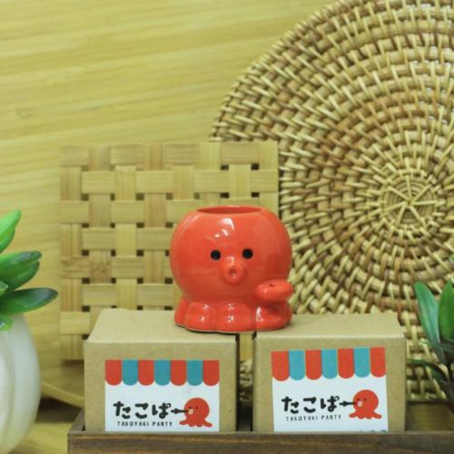 타코야끼 이쑤시개 꽂이 미니 문어 디자인 집들이 선물, 1개