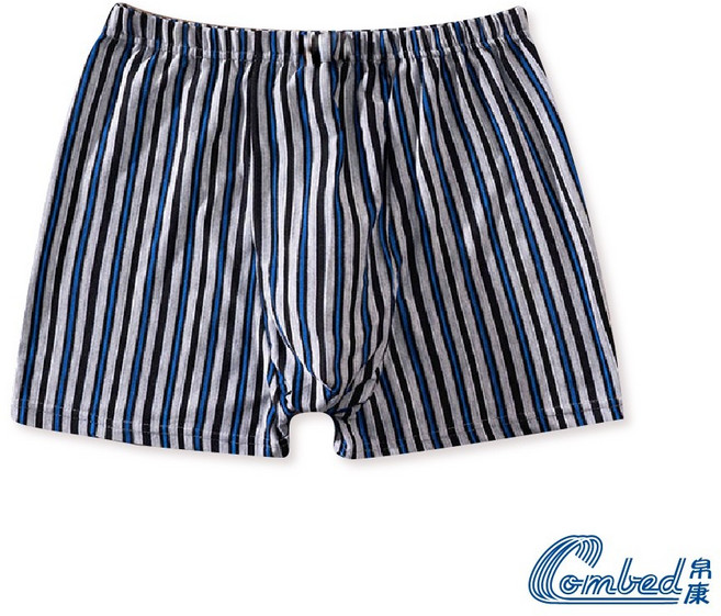 COMBED 帛康 棉質針織條紋平口褲 美式居家寬鬆版型