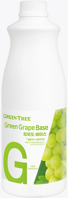 GreenTree 청포도 에이드 베이스, 1.8kg, 1개