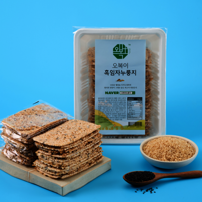 오복이 누룽지 국내산 현미로 만든 흑임자 누룽지, 1개, 500g