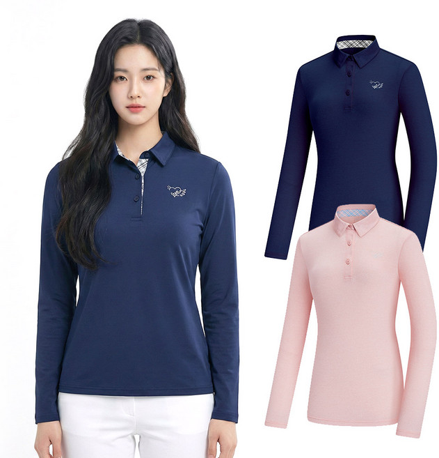 비티알 BTR 2301TB439W 골프웨어 통풍 PK 여성 골프 긴팔 카라 티셔츠