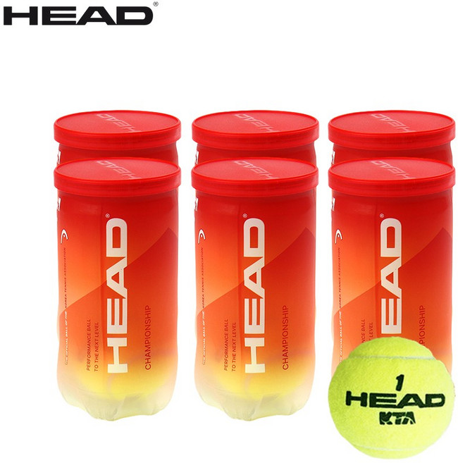 헤드 테니스볼 챔피언쉽 6캔-12구 테니스공 시합구, 6개, 헤드 테니스볼 챔피언쉽 6캔