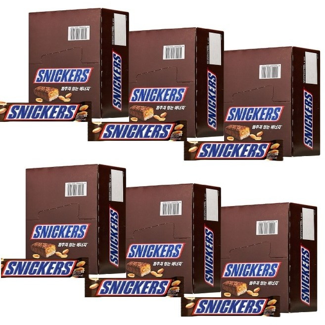 기타 한국마즈 스니커즈 피넛싱글(51g x 24개입 / 1.224kg), 51g, 144개