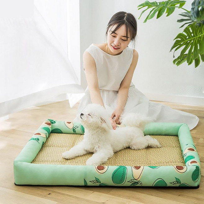 강아지 고양이 여름매트 쿨 펫 매트 여름방석, 플로랄, 1개