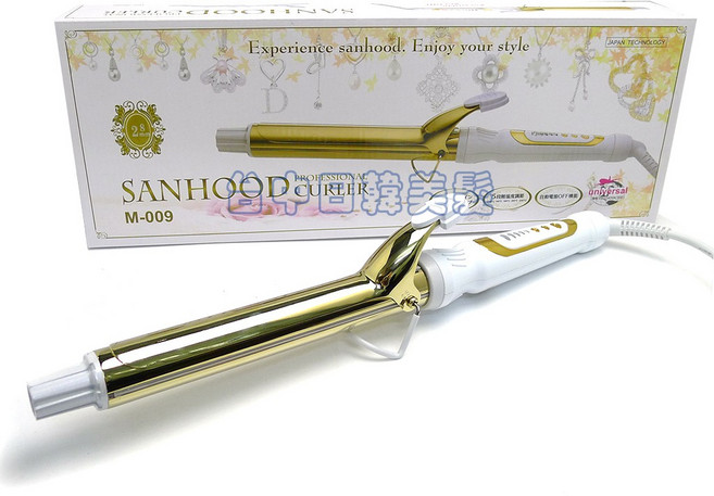SANHOOD M-009 日系防滑膠條加長型電捲棒 環球電壓, 25mm