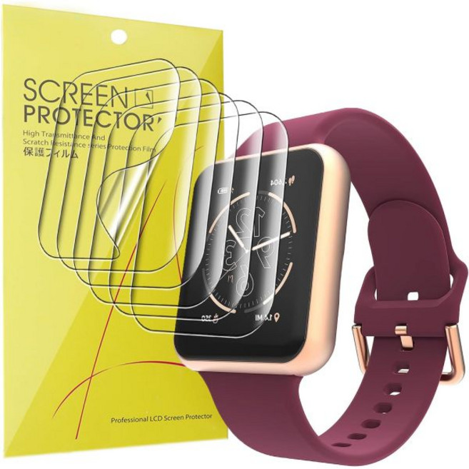 iTouch Air 4 41mm 스마트워치 화면 보호기 호환 [6팩] 풀 커버리지 TPU 클리어 필름 질리안 마이클스 에디션6팩 호환Lamshaw, 6 pack, 1) 6 pack, 없음, 없음