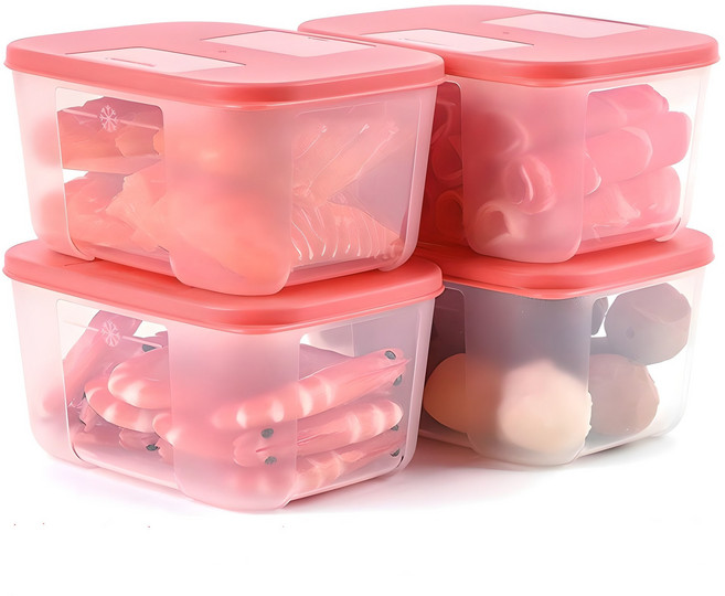 8위 - 타파웨어 사각용기 밀폐용기 냉장고 냉동냉장용기 4개입, 700ml, 1세트