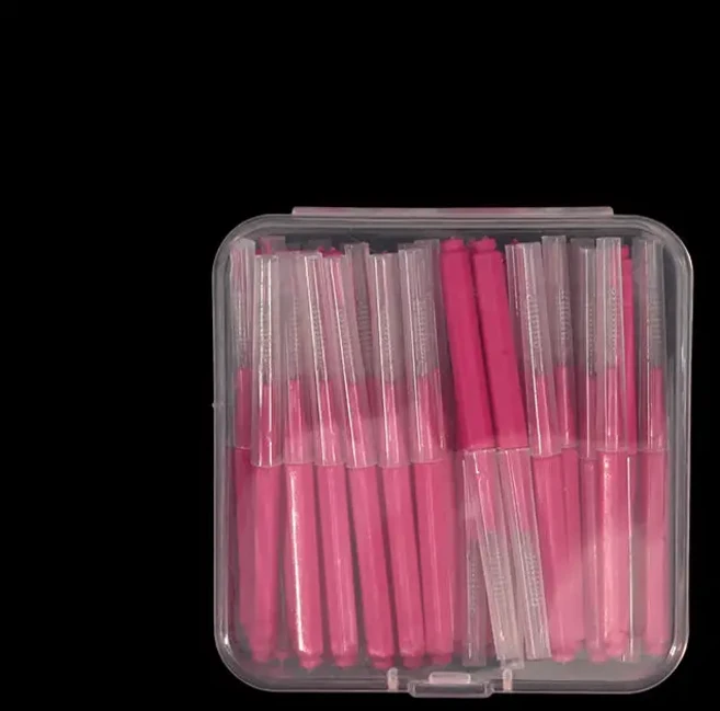 50pcs 치과 교정을위한 사이의 브러쉬 청소 도구 소프트 마이크로