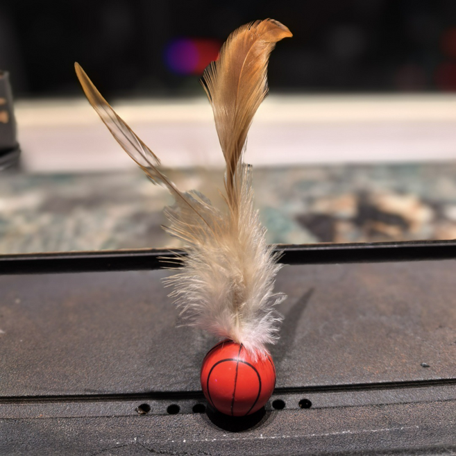 羽毛毽子 棒球造型, 橘色, 白色, 黑色, 1個