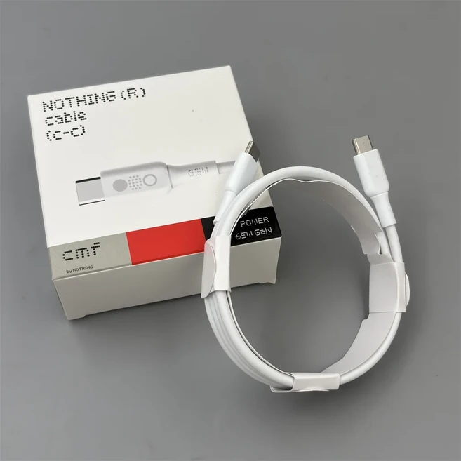 100cm 6A NOTHING USB C to PD 고속 충전 케이블 파워 65W GaN 퀵 (Nothing Phone 1 2 3 호환), 01  C C로, 02 White