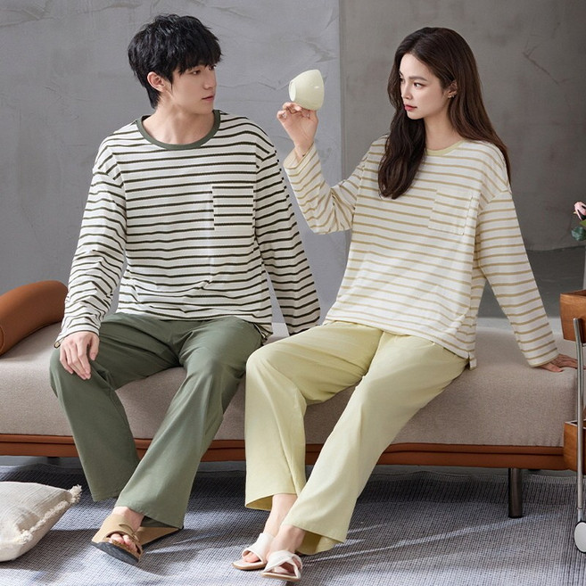 女款睡衣 春秋長袖 學生休閒寬鬆家居服套裝