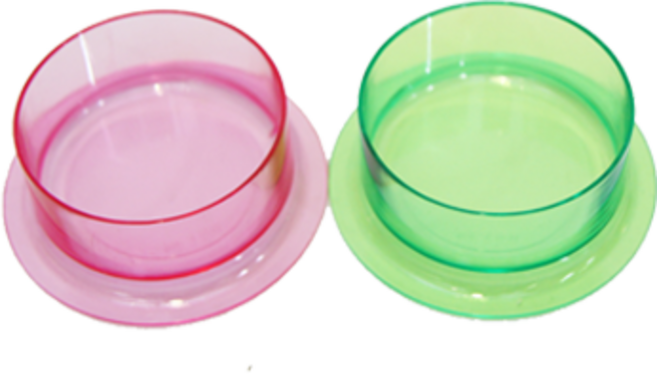 투명 원형 바닥모이통 앵무새 먹이통 모이통 급여통 용품, 1개