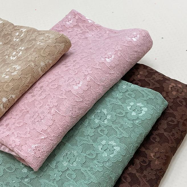 릴리패브릭 랏셀 스판 레이스 4종, 핑크, 1개