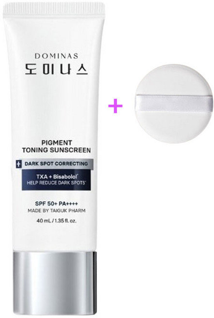 태극제약 도미나스 트라넥삼산 선크림 40ml + 퍼프, 1개