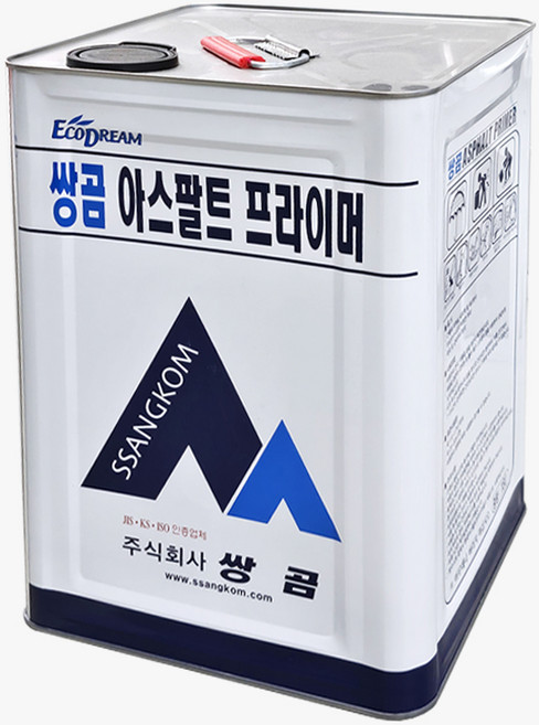 쌍곰 아스팔트 프라이머 18L 지붕 내외벽 방수용 접착제 아스프라 목재 금속 부식방지 보수, 1개
