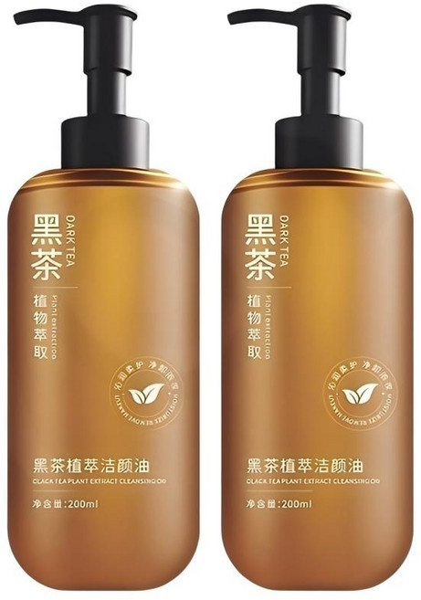 菲詩伊人 黑茶植萃潔顏油, 2件, 黑茶卸妝油*2瓶送洗臉巾一包, 200ml