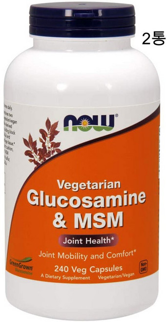 나우푸드 MSM 식이유황 1000mg + 글루코사민 HCl 1500mg, 240정, 2개
