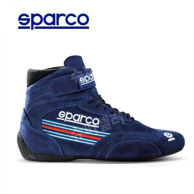 SPARCO 레이싱 가죽 슈즈 남녀 공용 부츠형 드라이빙 신발 안정적 착용감, 36, 하늘색