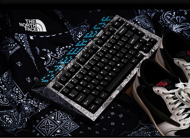 AngryMiao Cyberboard R4 기계식 키보드 사이버 보드 무선 RGB 카모플라워, E. R4 캐슈넛 완제품