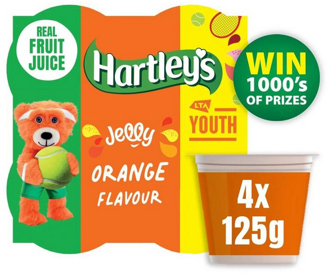 영국 하틀리 Hartley's Orange Jelly 오렌지 젤리 4개입, 4개, 500g