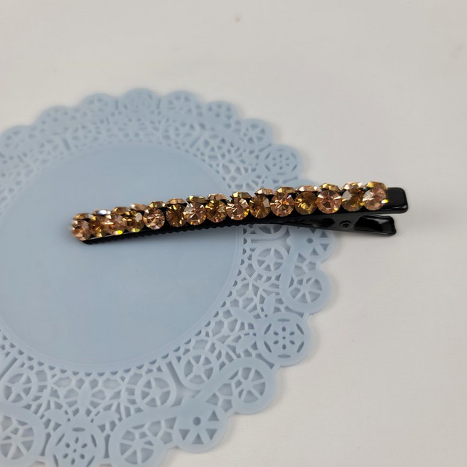 8color 큐빅 집게핀 투톤 보석 7cm 스톤 앞머리 헤어핀 옆머리 머리핀