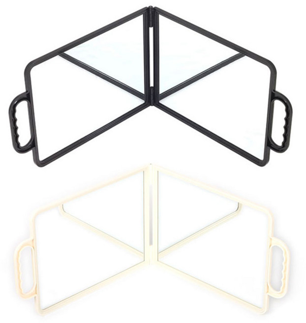 DDY접이식 폴더형양면 미용실 뒷거울 색상랜덤발송, 1개