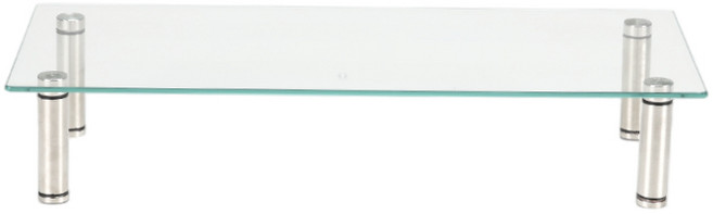 STAGER 강화유리 모니터 받침대 투명 높이 조절 모니터 받침대, 1개, 900MM