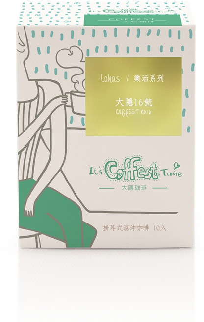 大隱珈琲 大隱16號 綜合配方 濾掛式咖啡 - LOHAS 樂活系列, 10g, 1盒, 10個裝