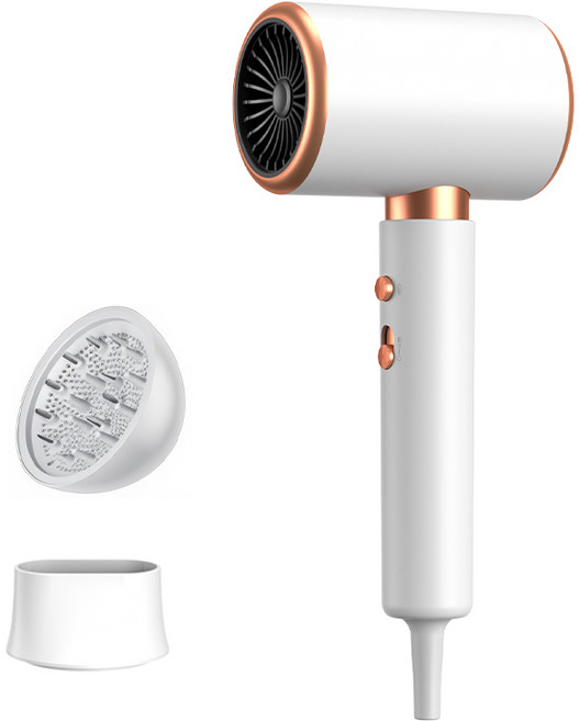 호밍사이 초고출력 빠른 건조 음이온 헤어드라이어 2000W, 화이트